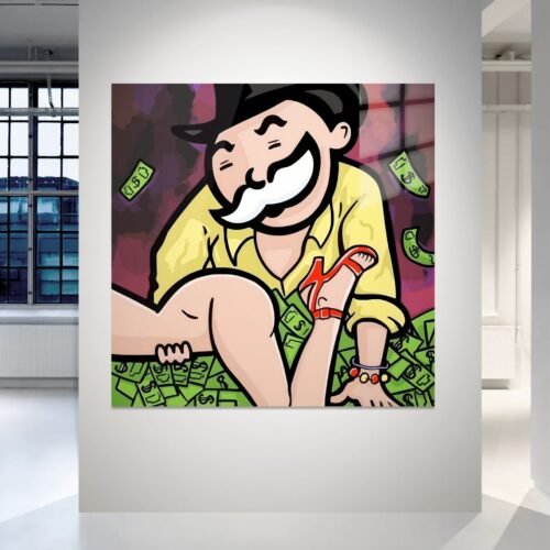 Rich Desire pop art paveikslas ant aliuminio – HD spauda ant metalo, kvadratinis formatas | SublimateIt.lt