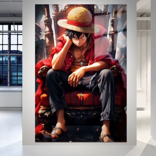 Monkey D. Luffy anime paveikslas ant metalo – One Piece karalius ant sosto | SublimateIt.lt