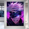 Gojo Satoru anime paveikslas ant metalo – Jujutsu Kaisen HD spauda su švytinčiu efektu | SublimateIt.lt