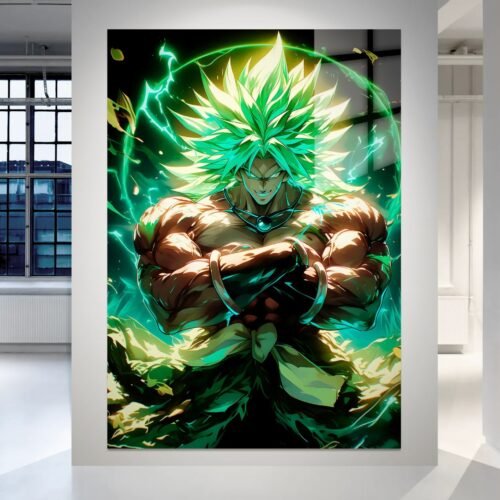 Broly anime paveikslas ant metalo – Dragon Ball Legendary Super Saiyan HD spauda | SublimateIt.lt