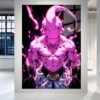 Majin Buu anime paveikslas ant metalo – Dragon Ball Z HD spauda su energijos žaibais | SublimateIt.lt