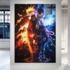 Naruto vs Sasuke anime paveikslas ant aliuminio – HD spauda ant metalo, vertikalus formatas | SublimateIt.lt