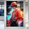 Monkey D. Luffy anime paveikslas ant metalo – One Piece ramybės ir jėgos kontrastas | SublimateIt.lt