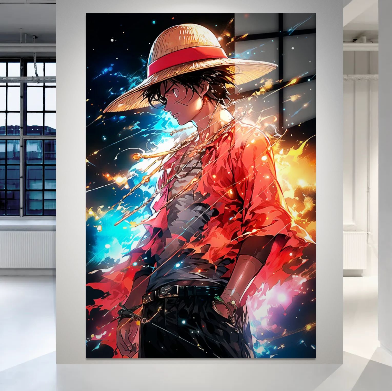 Monkey D. Luffy anime paveikslas ant metalo – One Piece ramybės ir jėgos kontrastas | SublimateIt.lt