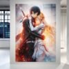 Sword Art Love anime paveikslas ant aliuminio – romantinis anime kūrinys HD spaudoje | SublimateIt.lt