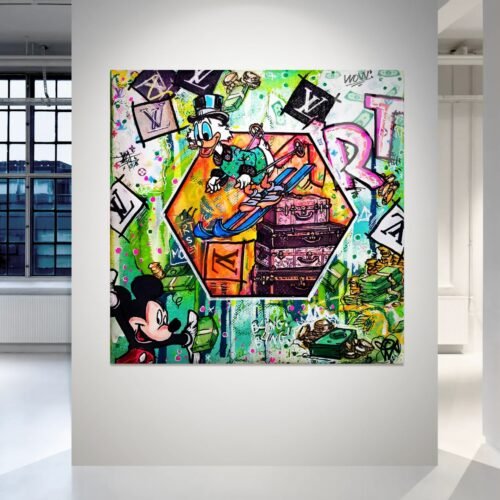 Luxury Motion pop art paveikslas ant aliuminio – HD spauda ant metalo, kvadratinis formatas | SublimateIt.lt