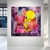 Hermès Tweety – pop art paveikslas ant metalo
