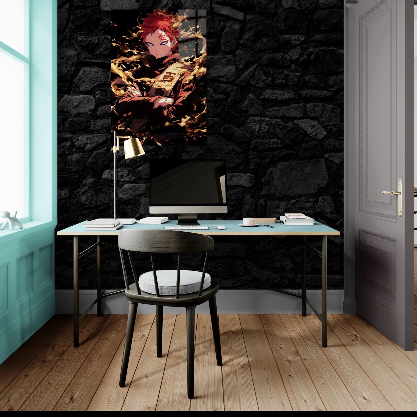 Gaara – anime paveikslas ant metalo - Image 2