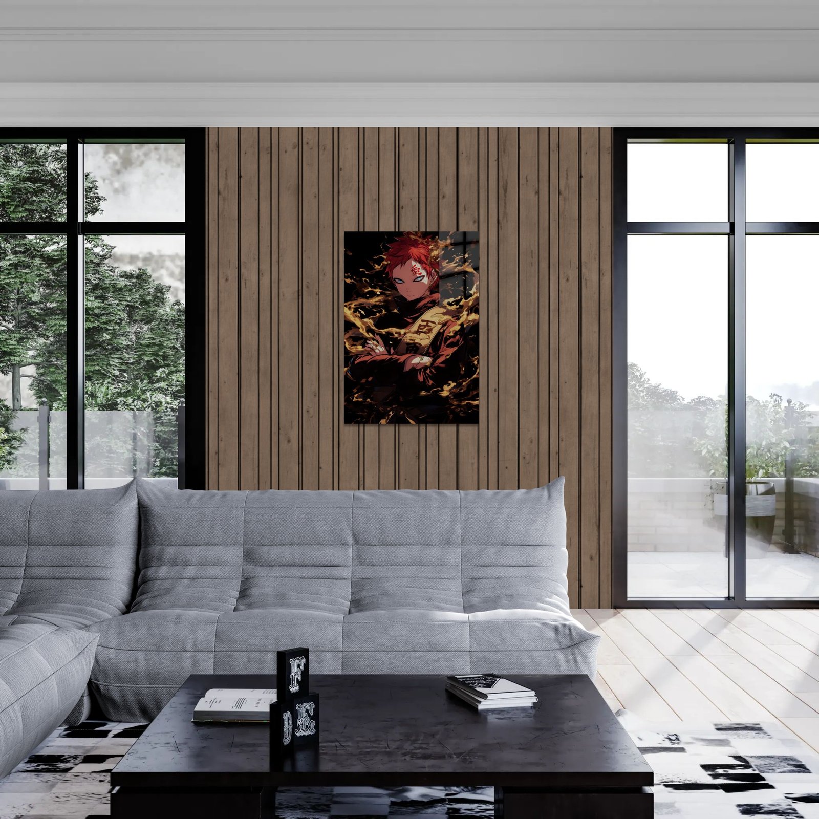 Gaara – anime paveikslas ant metalo - Image 3