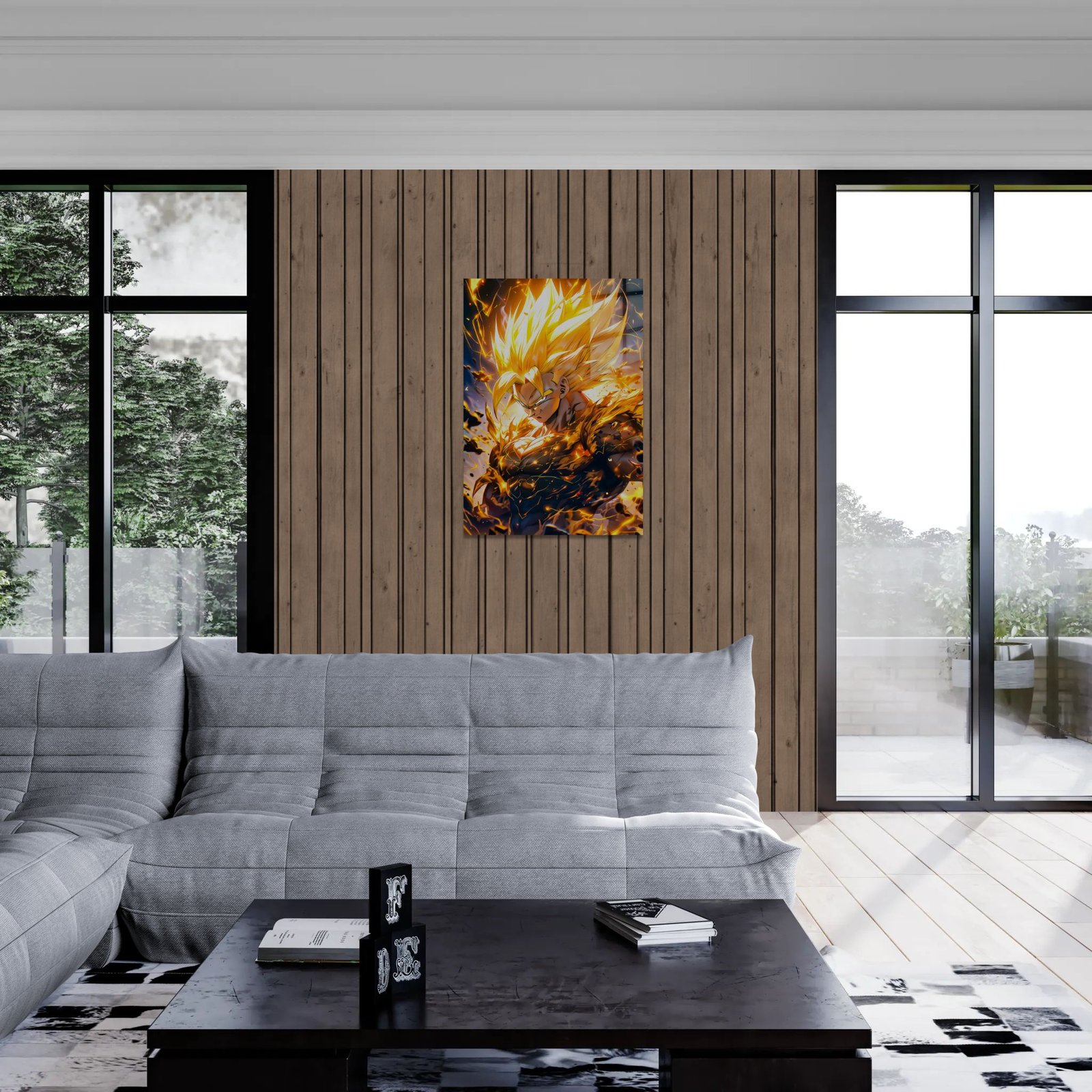 Goku Super Saiyan – anime paveikslas ant metalo - Image 3