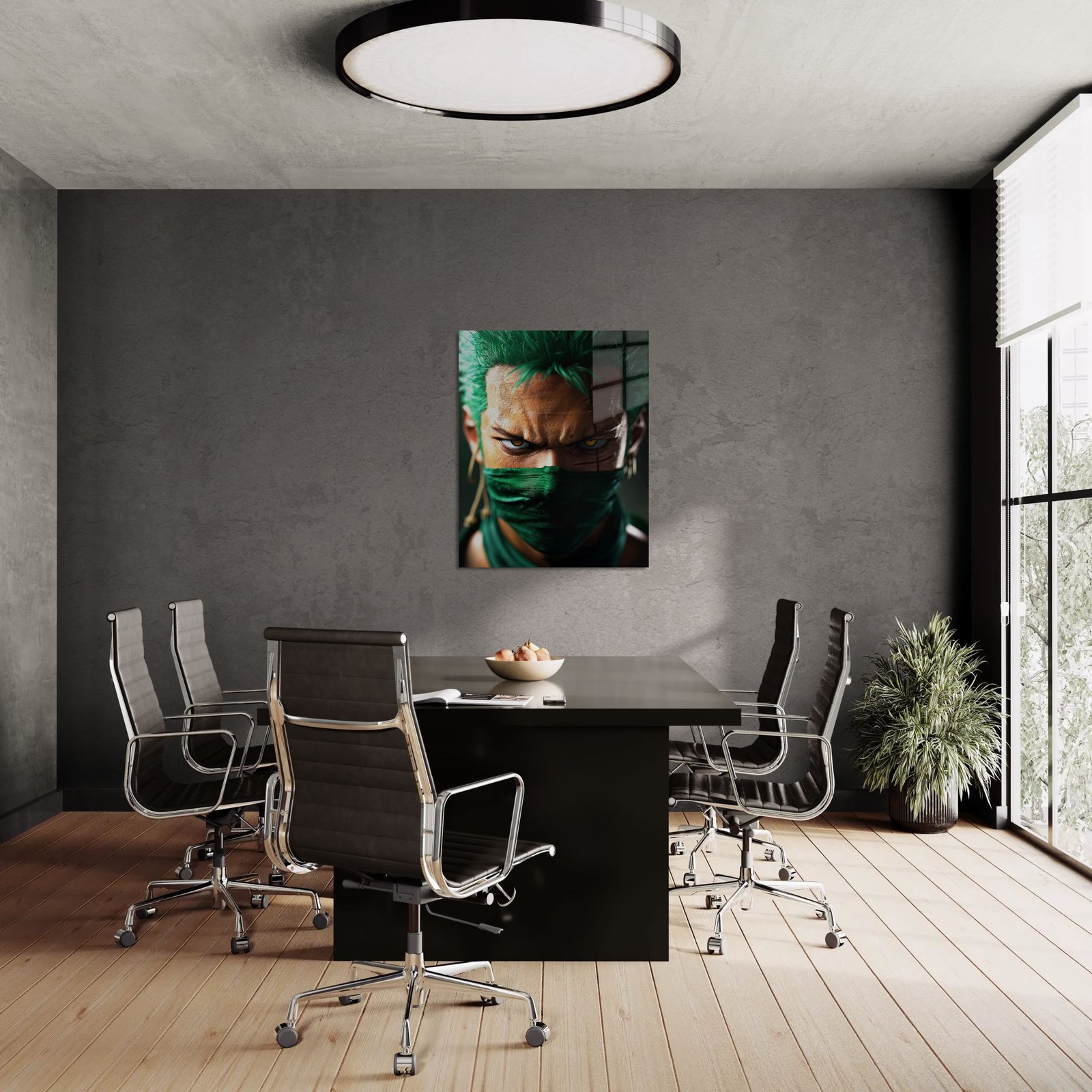 Roronoa Zoro Hunter’s Gaze anime paveikslas ant metalo – HD spauda | SublimateIt.lt