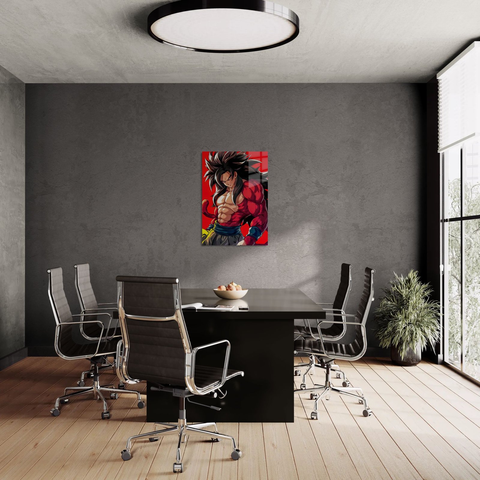 Goku Super Saiyan 4 – anime paveikslas ant metalo - Image 4