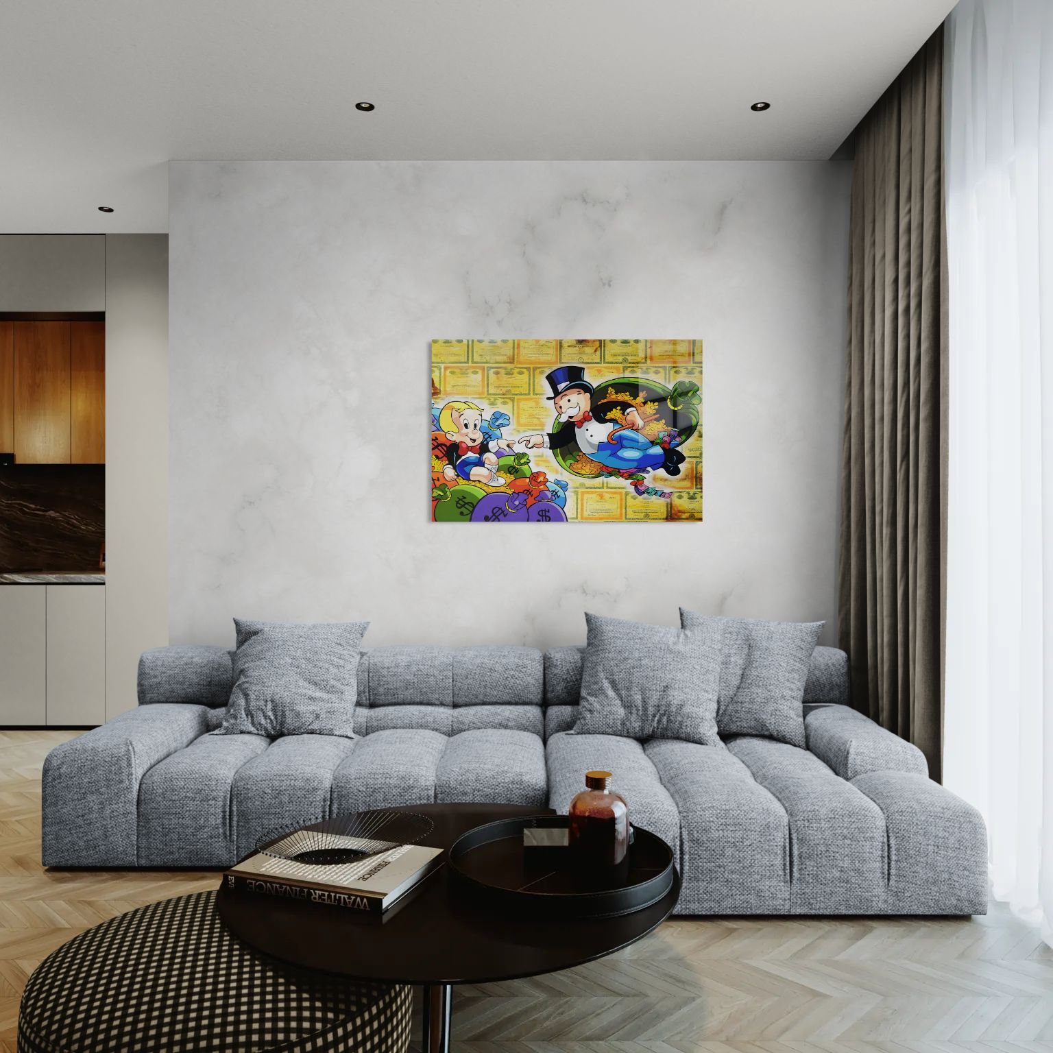 Legacy of Wealth – pop art paveikslas ant metalo - Image 3