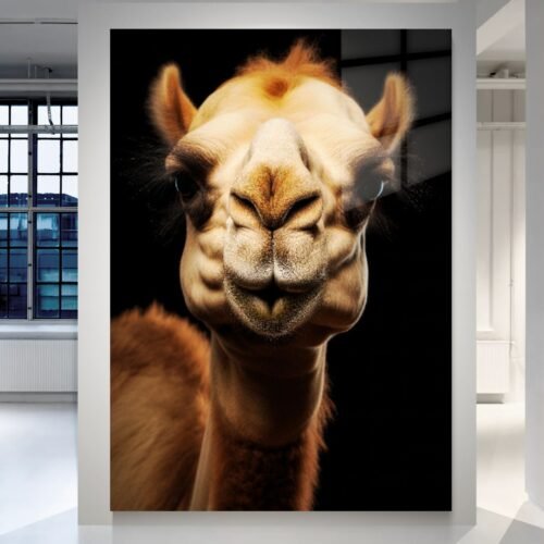 Camel Noir Calm Endurance – kupranugario paveikslas ant metalo juodame fone | SublimateIt.lt