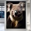 Koala Noir – koalos portretas ant metalo su HD spauda | SublimateIt.lt