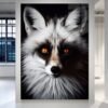Midnight Fox – lapės paveikslas ant aliuminio, HD spauda ant metalo | SublimateIt.lt