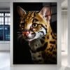 Ocelot – laukinio gyvūno paveikslas ant aliuminio, HD spauda ant metalo | SublimateIt.lt