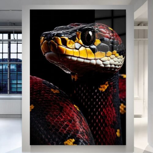 Gyvatė – egzotinio roplio paveikslas ant aliuminio, HD spauda ant metalo | SublimateIt.lt