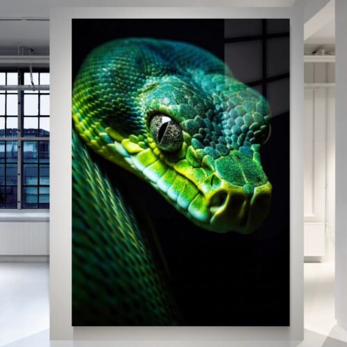 Gyvatė – egzotiško gyvūno paveikslas ant aliuminio, HD spauda ant metalo | SublimateIt.lt
