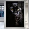 Juodoji pantera – plėšraus gyvūno paveikslas ant aliuminio, HD spauda ant metalo | SublimateIt.lt
