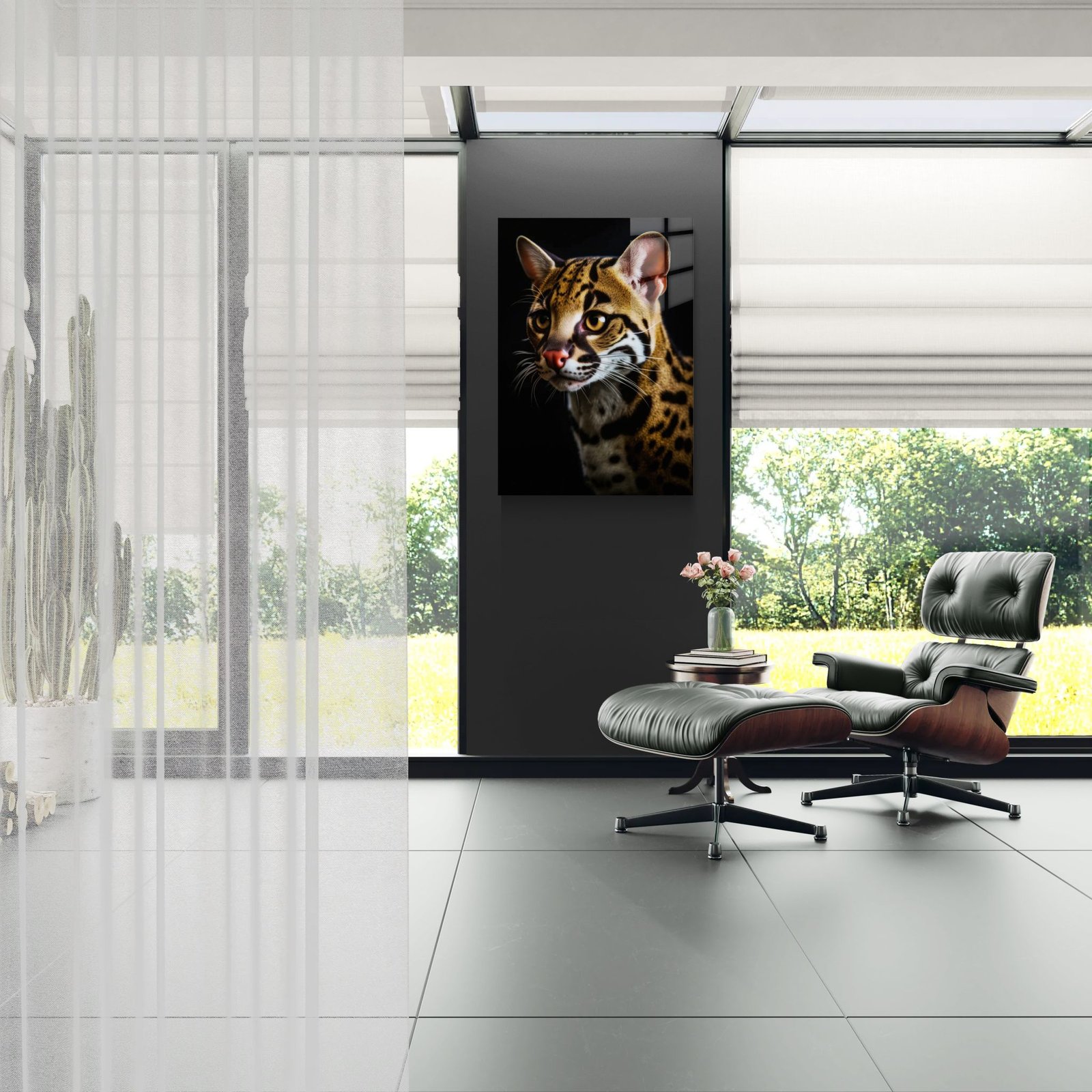 Ocelot – laukinio gyvūno paveikslas ant metalo - Image 2
