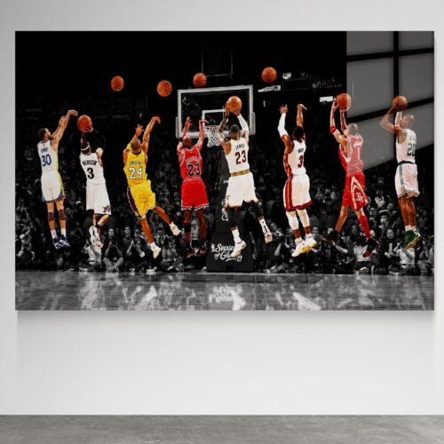 „SHOT LEGENDS“ – NBA legendų paveikslas ant aliuminio