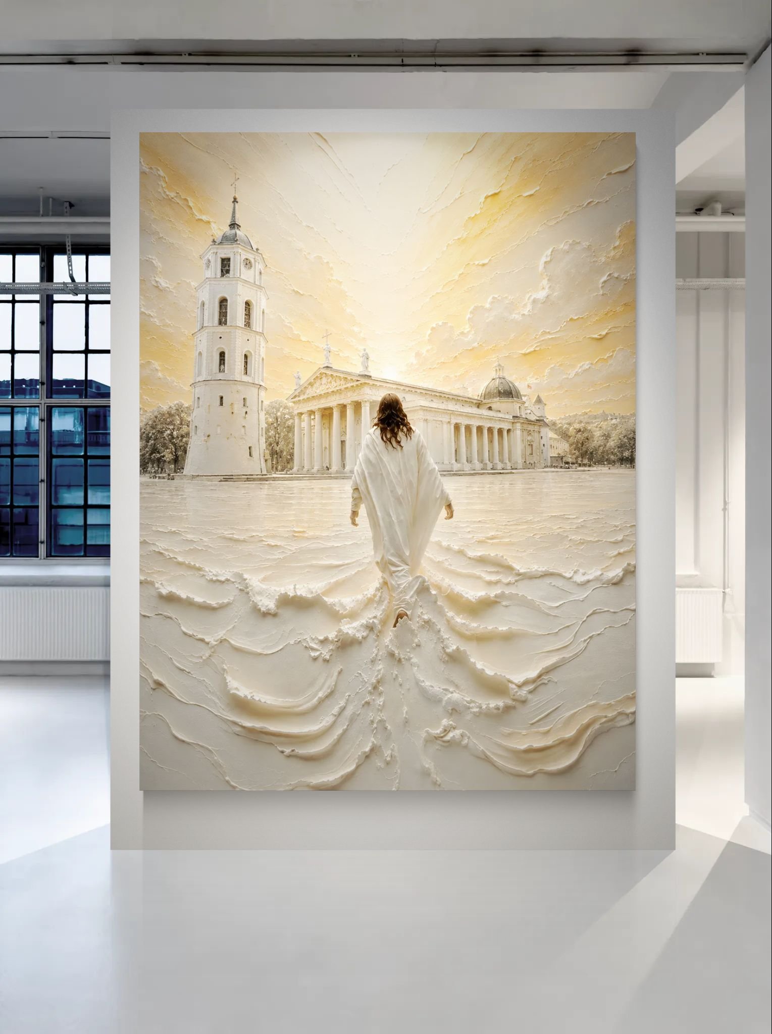 „THE RETURN TO VILNIUS“ – Jėzaus Kristaus paveikslas Vilniaus Katedroje ant aliuminio