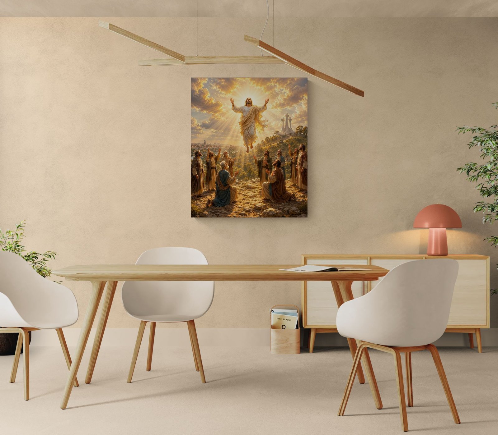 „ŽENGIMAS Į DANGŲ“ – Jėzaus Kristaus paveikslas ant aliuminio - Image 4