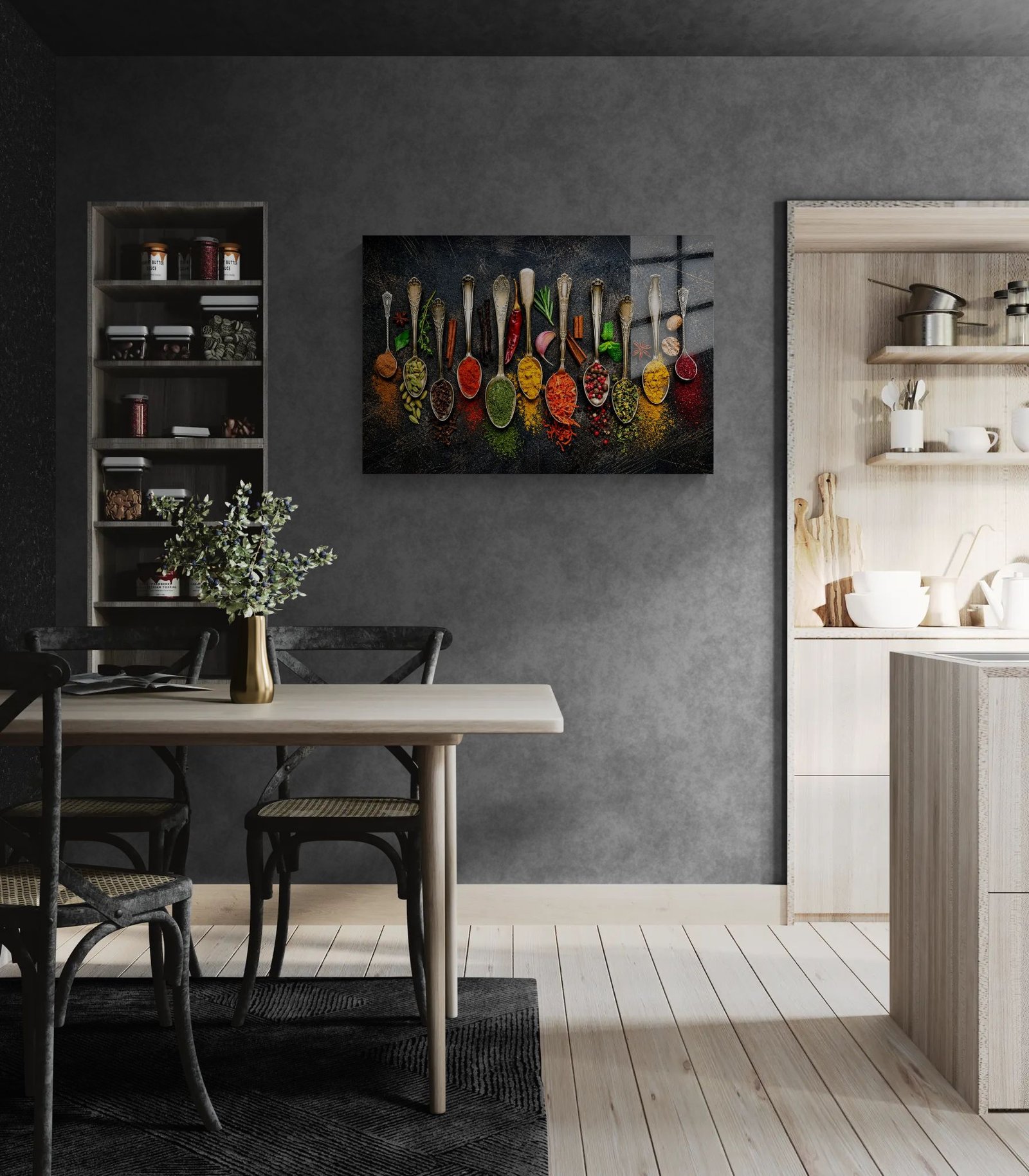 „SPICE SYMPHONY“ – Virtuvės paveikslas ant aliuminio - Image 3