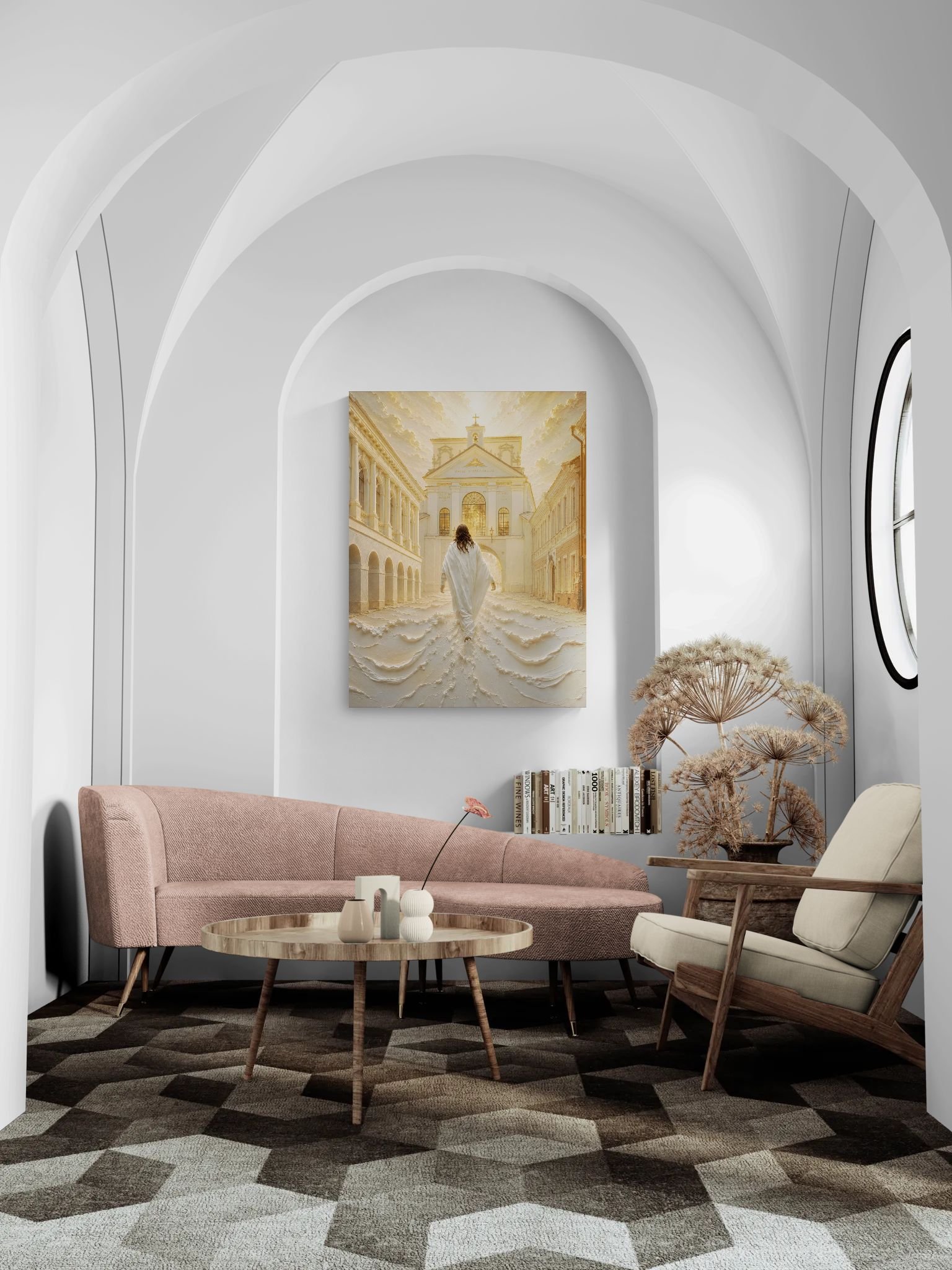 „GATES OF MERCY“ – Jėzaus Kristaus paveikslas Aušros Vartuose ant aliuminio - Image 3